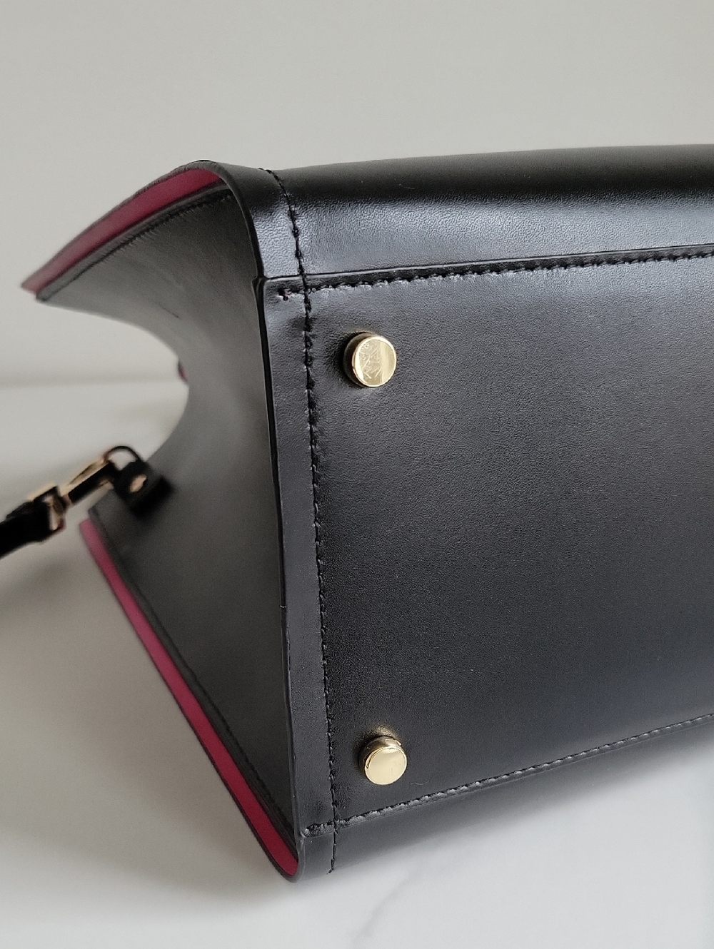 kate spade Black Leather Tote with Pink Accents - Picture 6 of 16